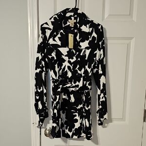 Vertigo Black and White Trench Coat